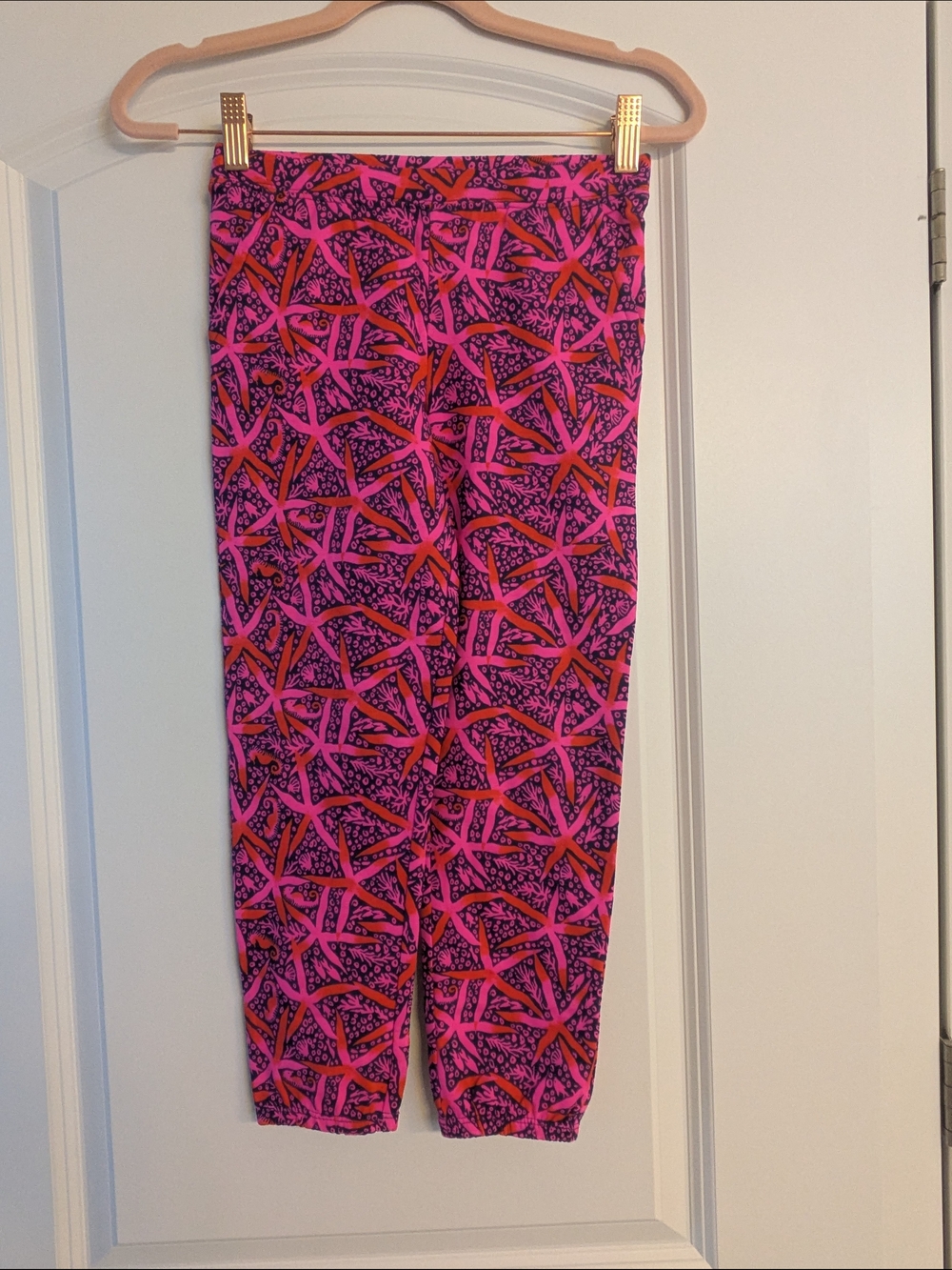Lilly Pulitzer Pink & Orange Starfish-Style Printed Girls Leggings